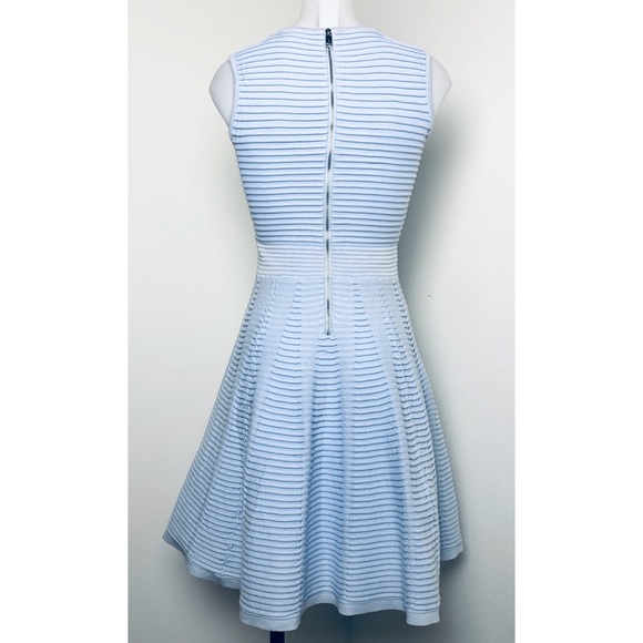 Ted Baker ‘Nadyne’ Ottoman Ribbed Light Blue Dress - Picture 4 of 5